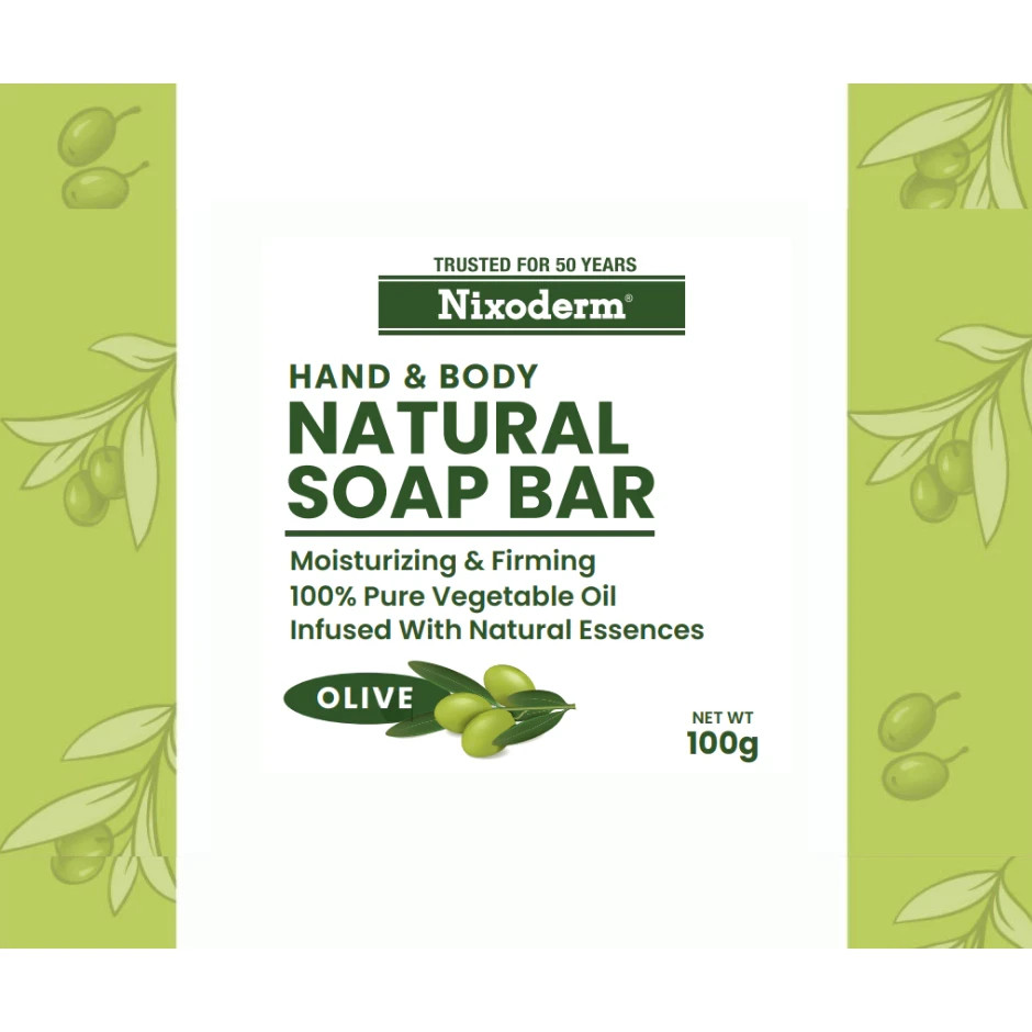 Nixoderm Natural Soap Bar 100g Lavender Sandalwood Olive All Skin Type Vitamin E