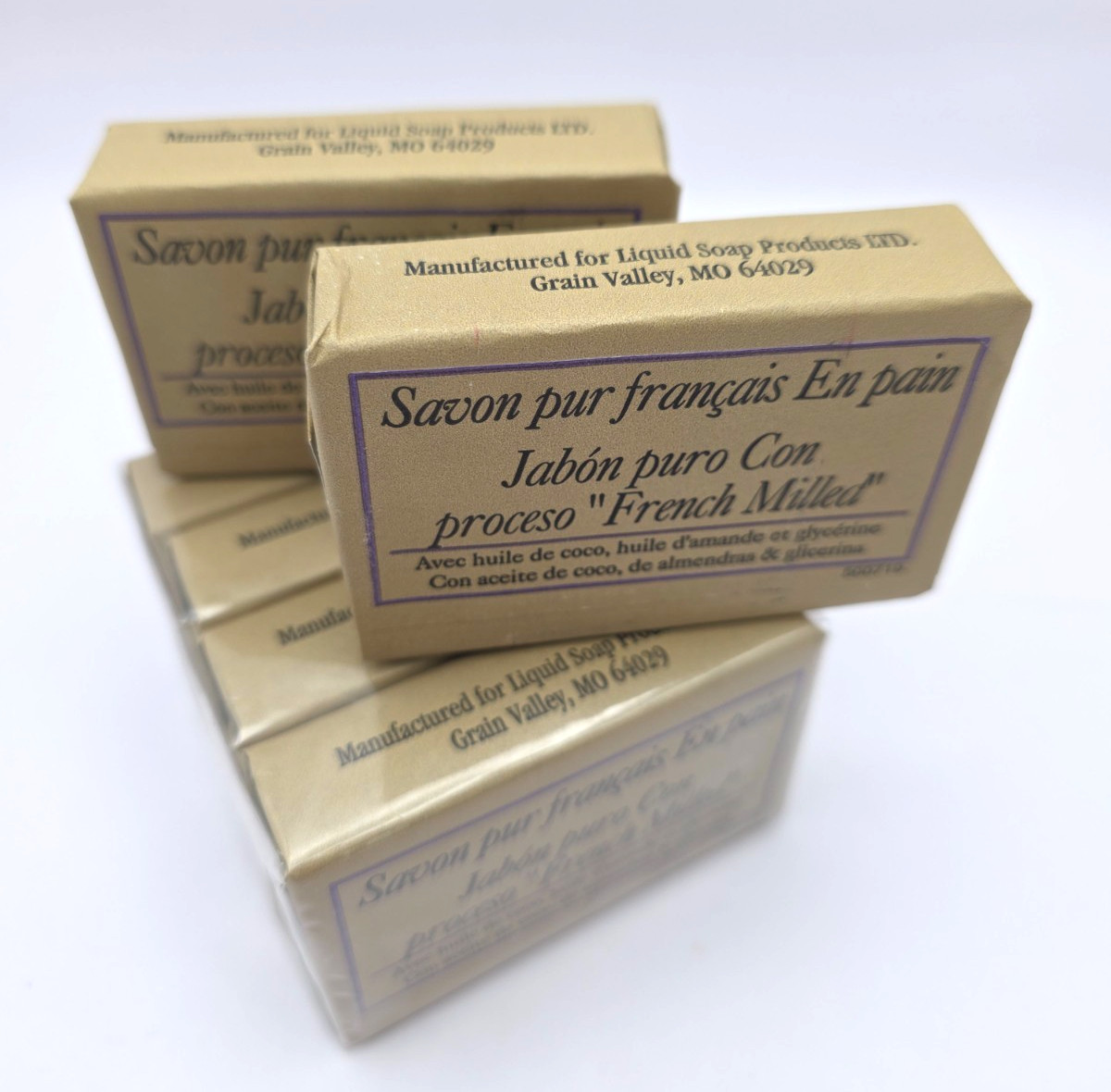 French Milled Guest Soap Lot Of 6 Coconut Almond Glycerin Bath Bars 3 Oz