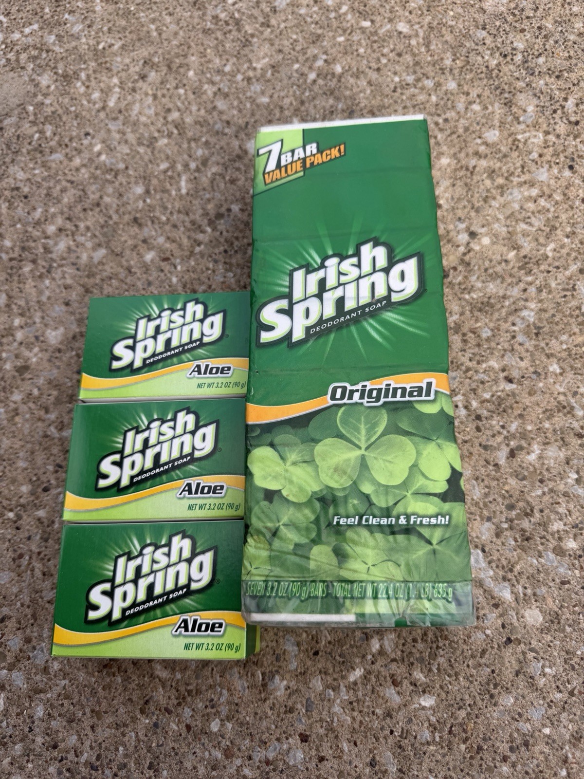 Irish Spring Original Deodorant Bar Soap X7 & 3 With Aloe Discontinued 10 Total