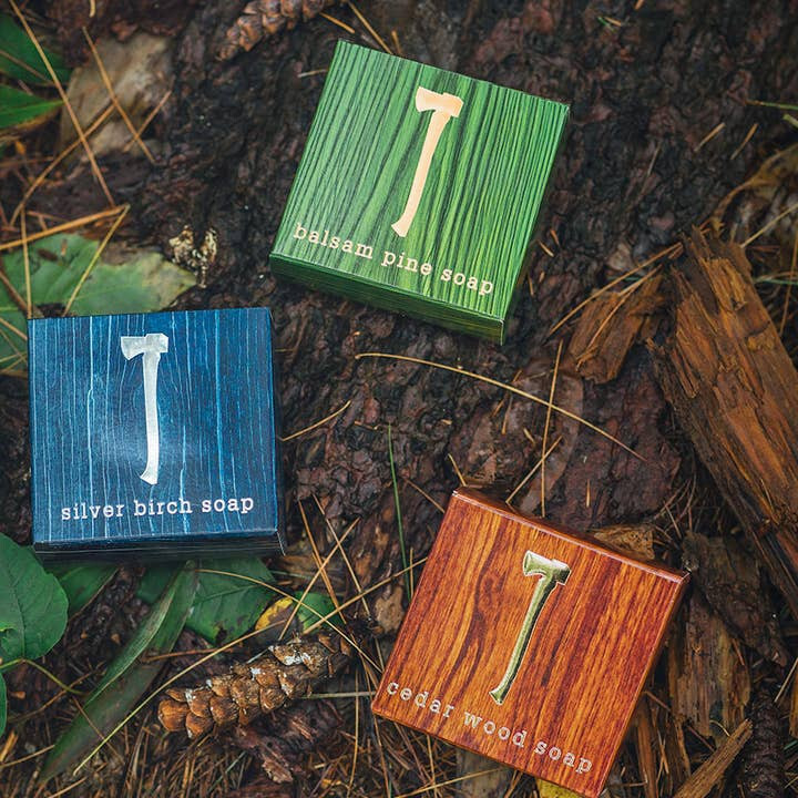 Kalastyle Wood Soap Trio | BALSAM & PINE, PALO SANTO, CEDAR WOOD Soaps | 3 x 5.4