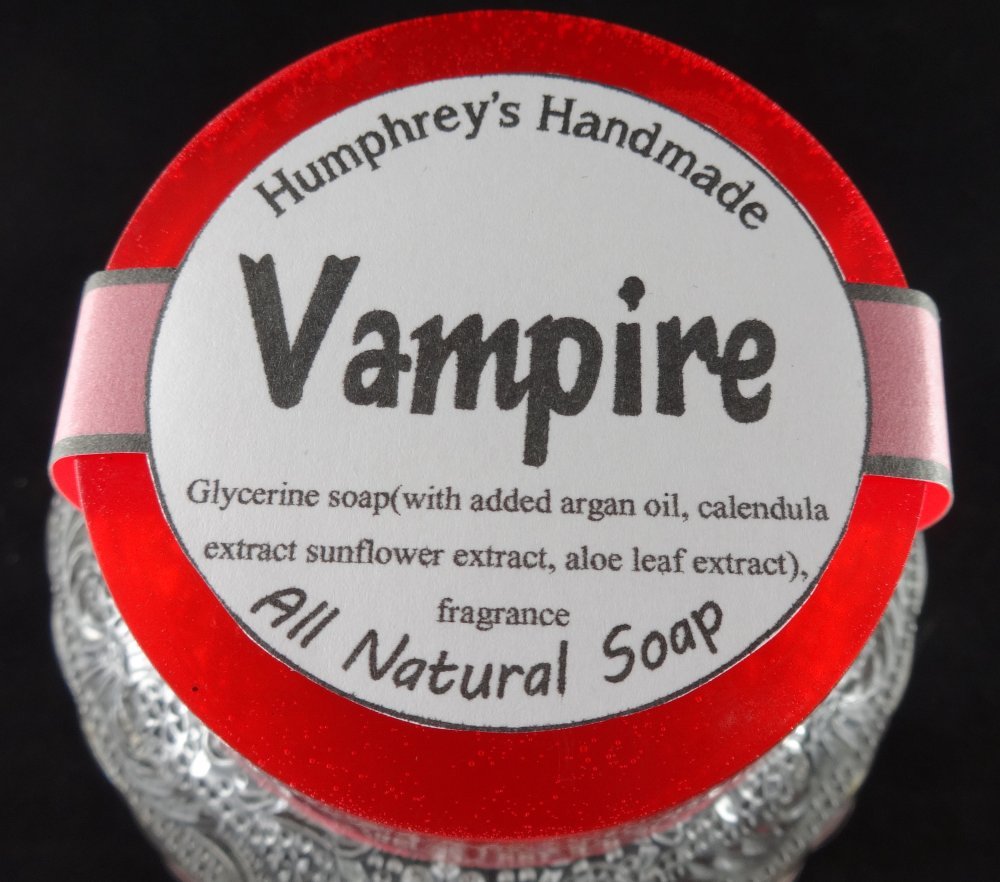 VAMPIRE Blood Orange Shave Soap Unisex Glycerin Bar Essential Oil Halloween