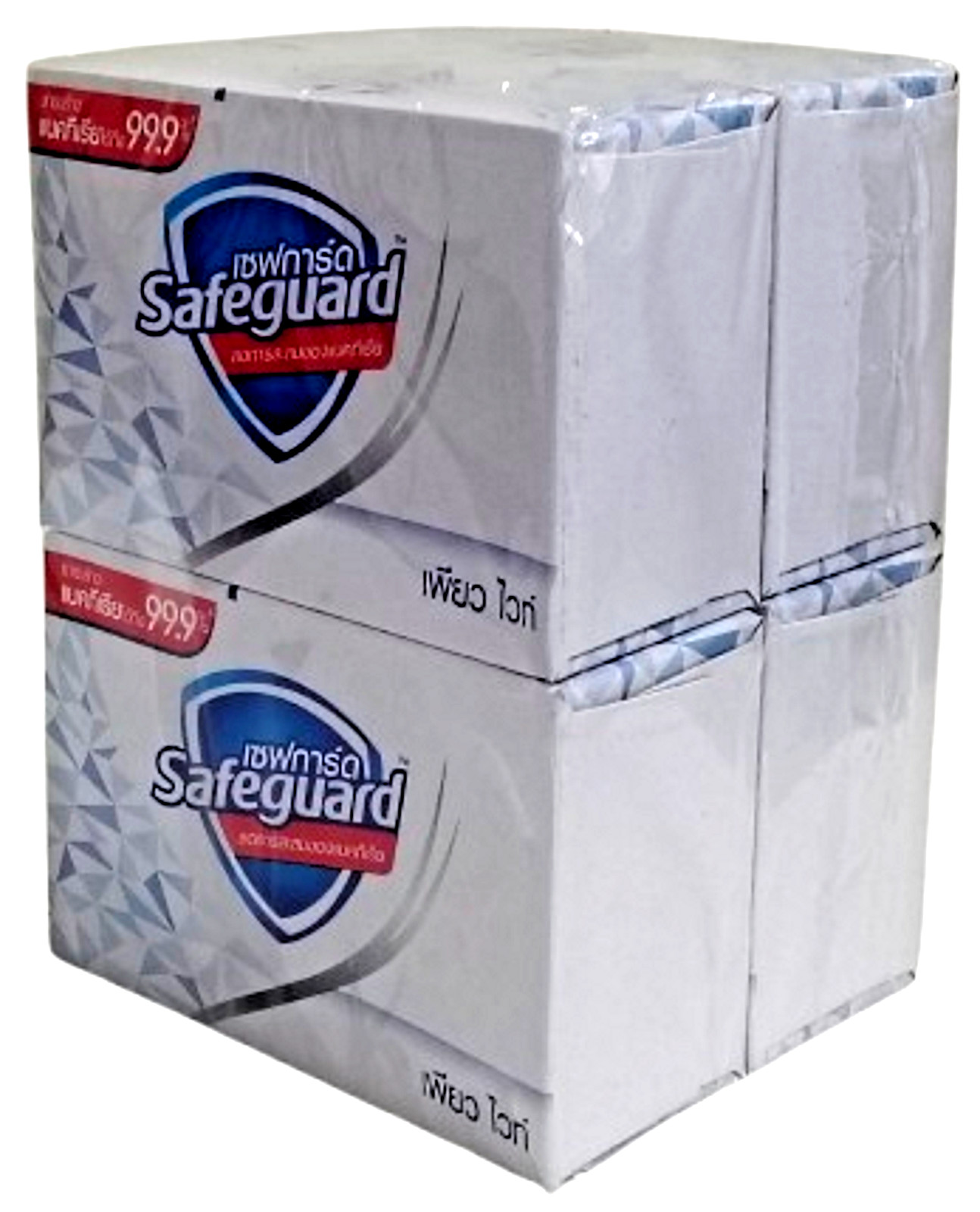 Safeguard Antibacterial Soap Pure White Bar Soap 48 g* 4 pcs. clean fragrance