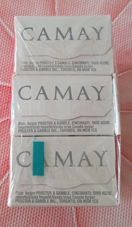 Camay Classic Pink Soap Softly Scented Beauty Bar 3 Pack Bath Bars 4 oz 90s` new