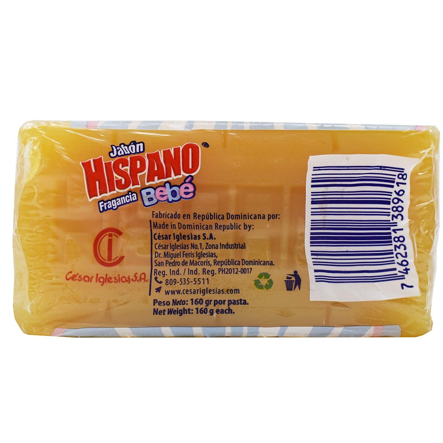 Green Hills Hispano Soap Fragancia Baby Pack 5 Bar 160grams Each