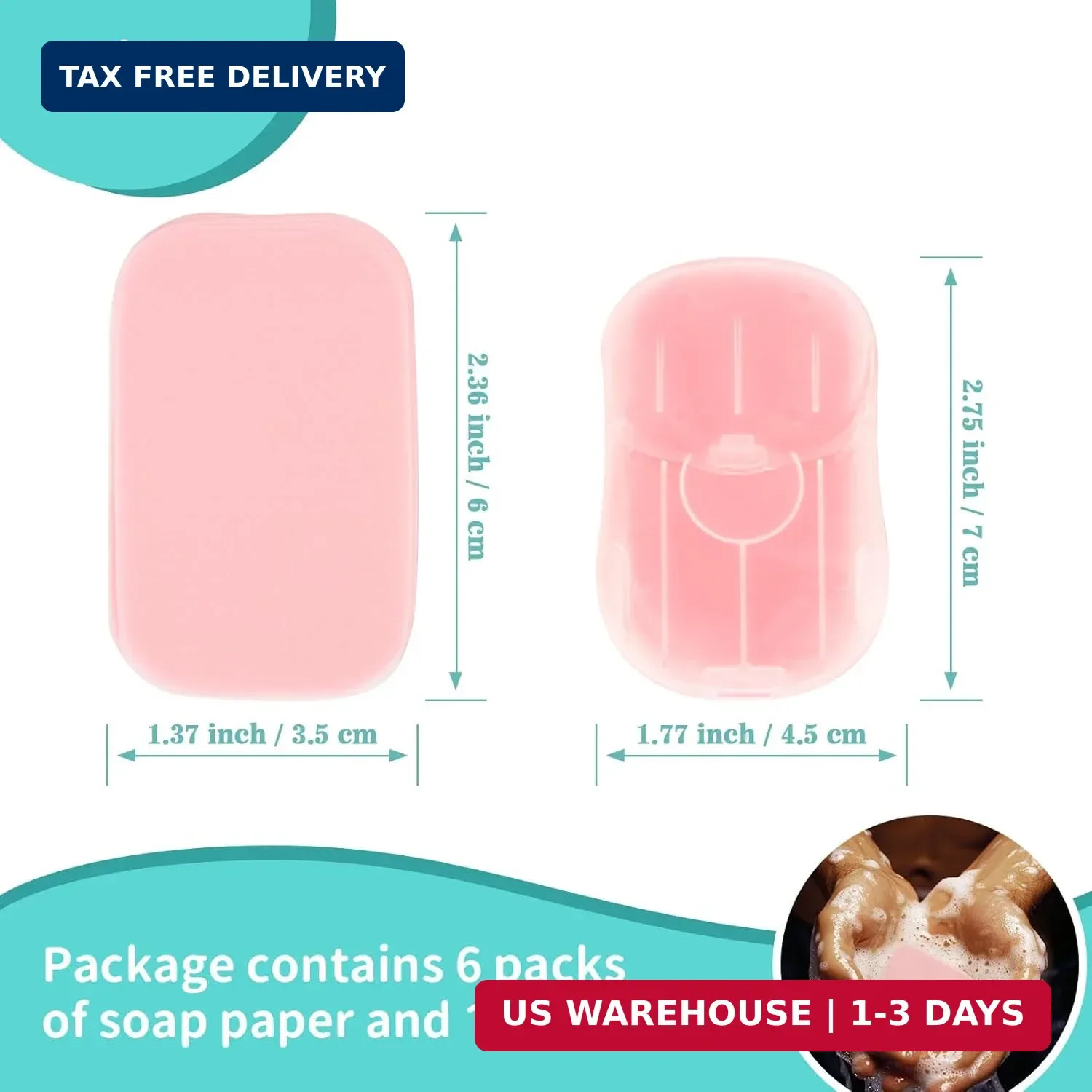 300 Paper Soap Sheets for Travel – 6packs Travel Size Foaming Hand Soap Sheets R