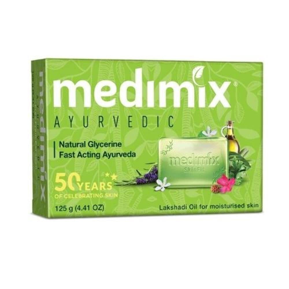 3 x Medimix Ayurvedic Glycerine Soap, 125g with aloe vera free shipping