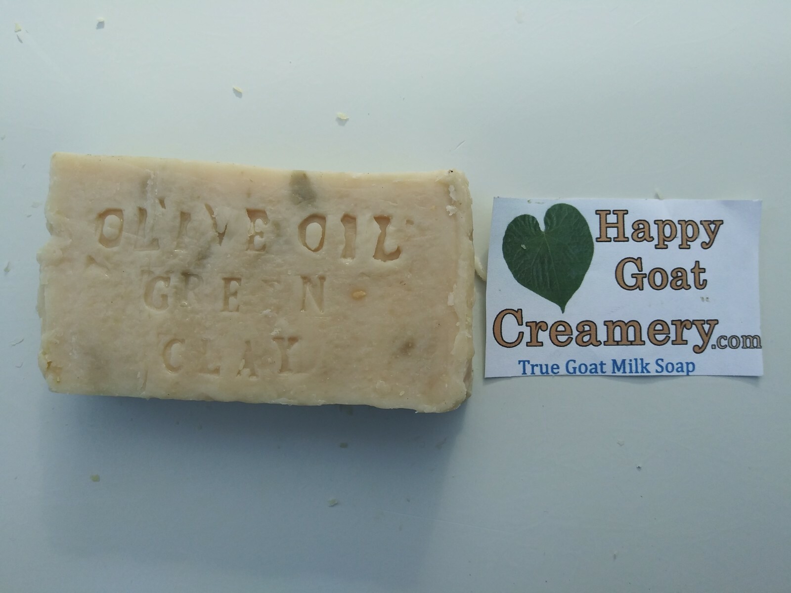 OLIVE OIL & GREEN CLAY GOAT MILK SOAP HAPPY GOAT CREAMERY UNSCENTED BASIC PURE