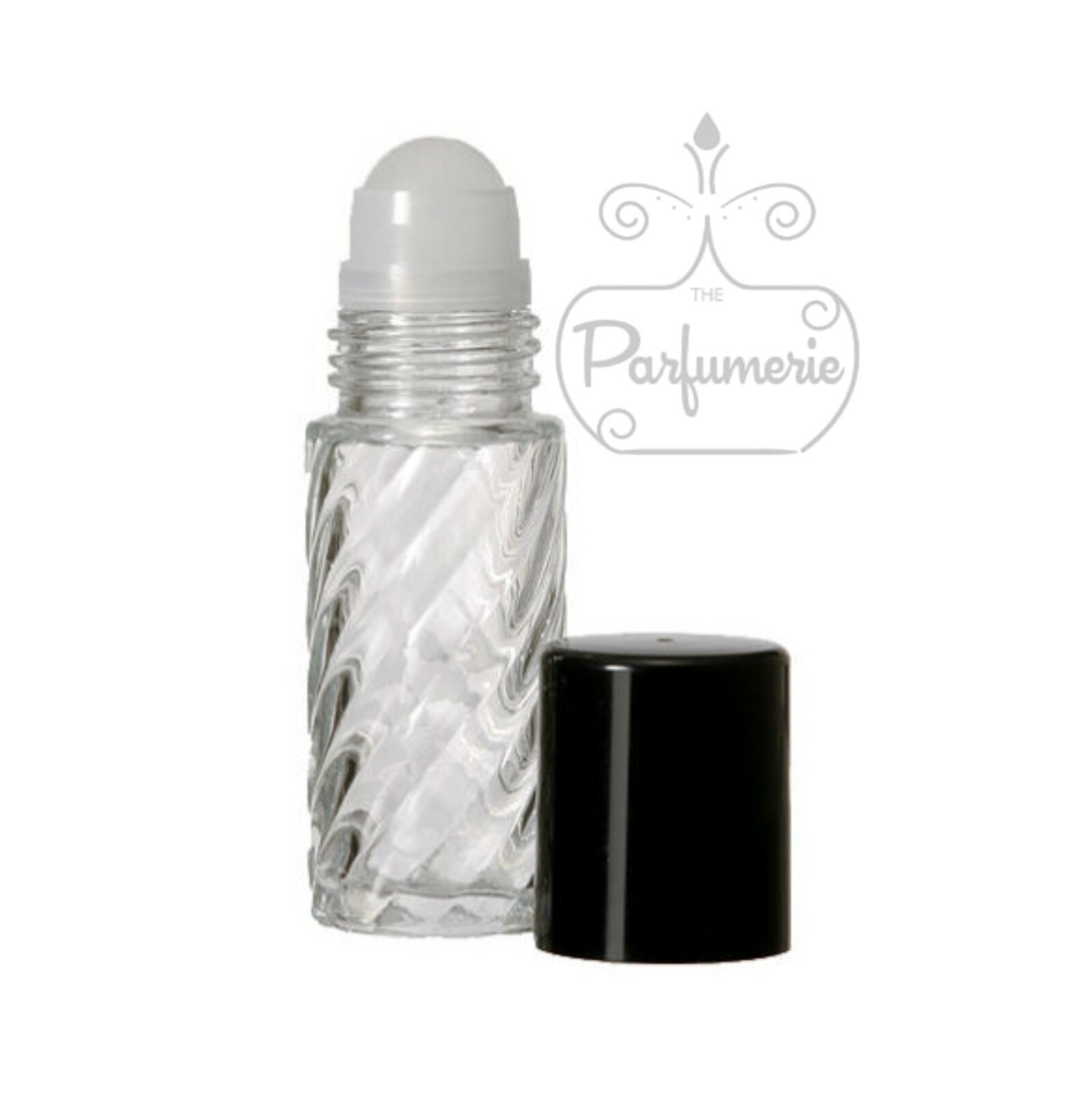 30 ml Extra LARGE Roller Bottle, 1oz. Cologne Travel Bottle, Clear Swirl 6 PACK