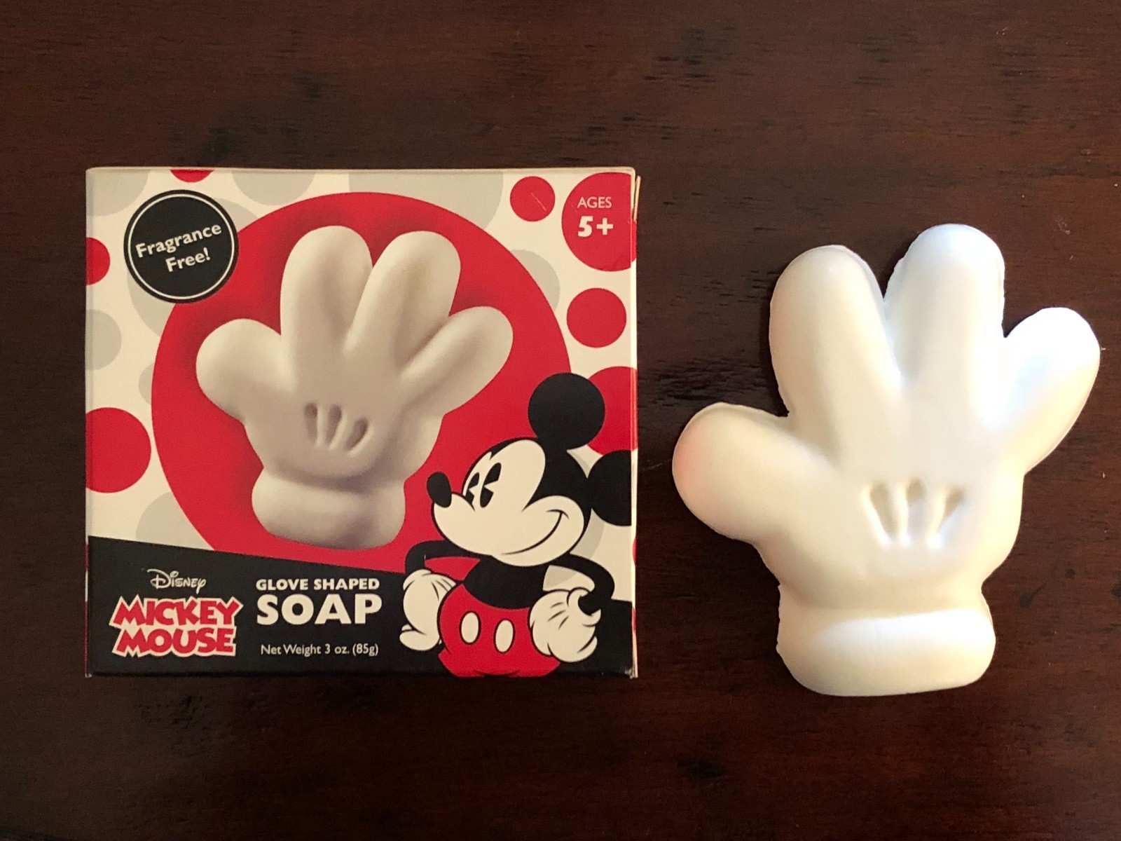 Disney Mickey Mouse White Glove Hand Shaped Soap Fragrance Free NIB
