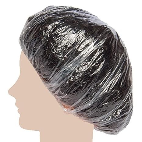 Extra-Large Clear Plastic Waterproof Hair Processing Caps (100 Pcs)