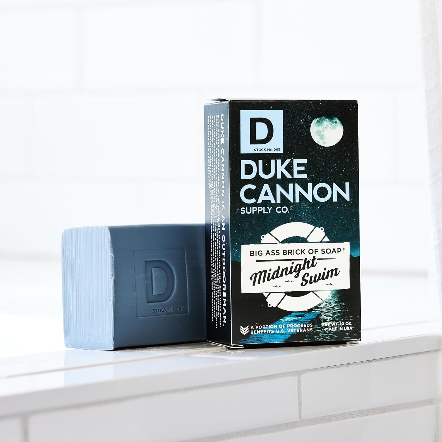 Big Brick of Soap for Men – Midnight Swim Fresh Water Scent, Extra Large 10 o…