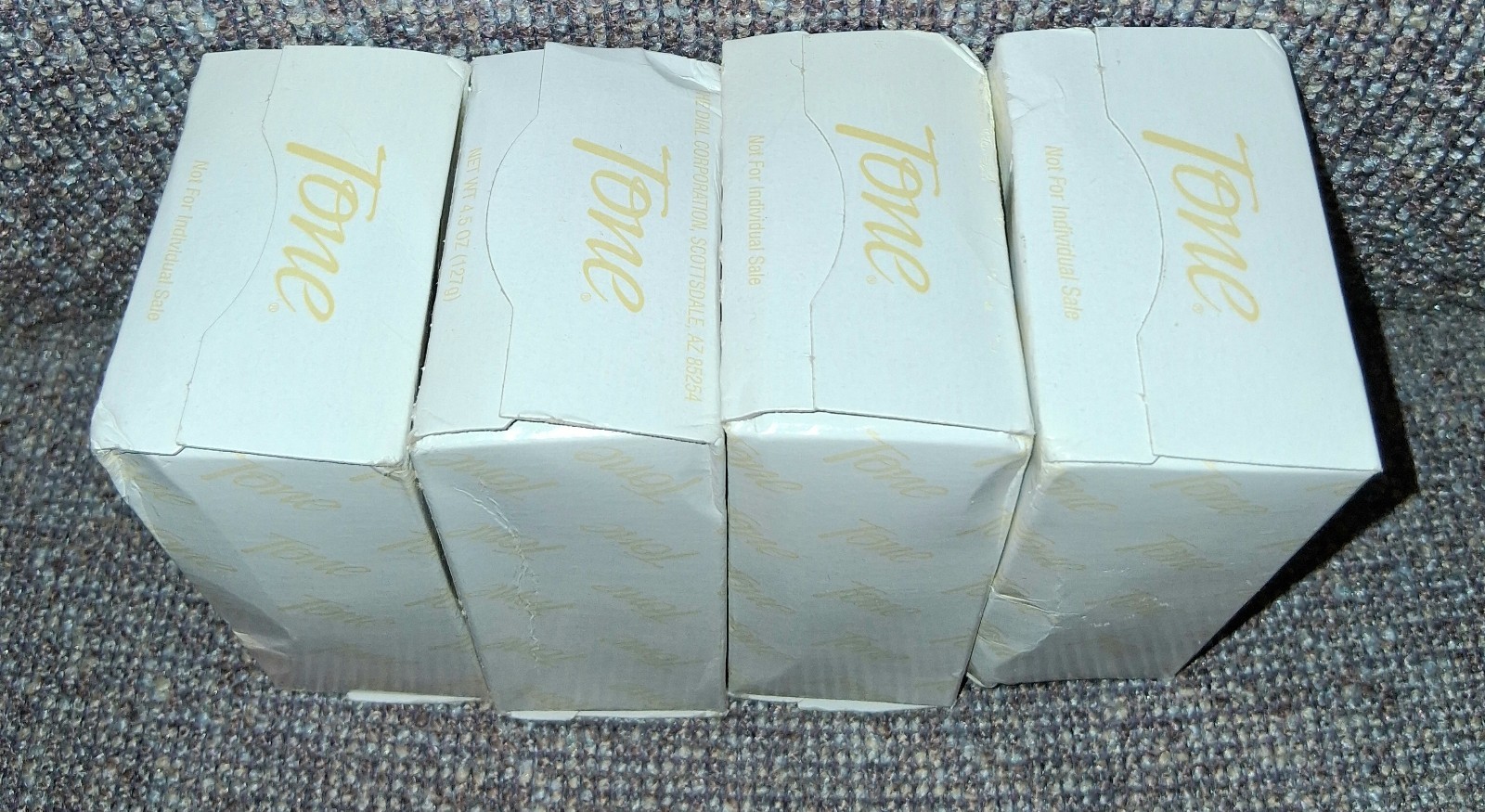 4 TONE Bar Soap – Unknown Scent- Larger 4.5 oz Bars – New ~ Dial Unopened Boxes
