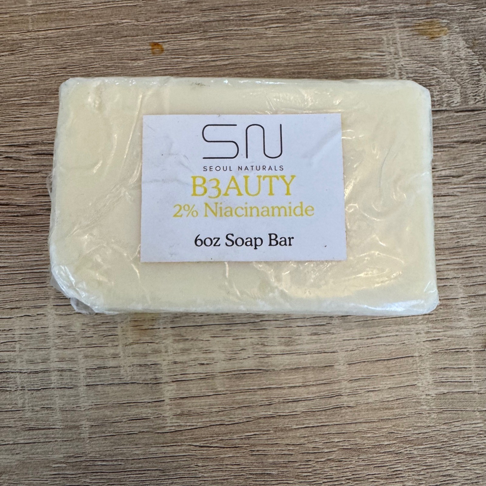 Seoul Naturals B3AUTY 2% Niacinamide 6oz Soap Bar Brightening Skin Care New