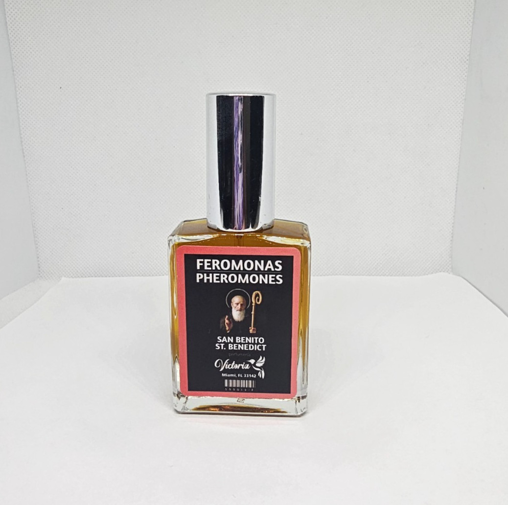 PERFUME SAN BENITO / SAINT BENEDICT PARA PROTECCION ATRAE FORTUNA SUERTE 1PC
