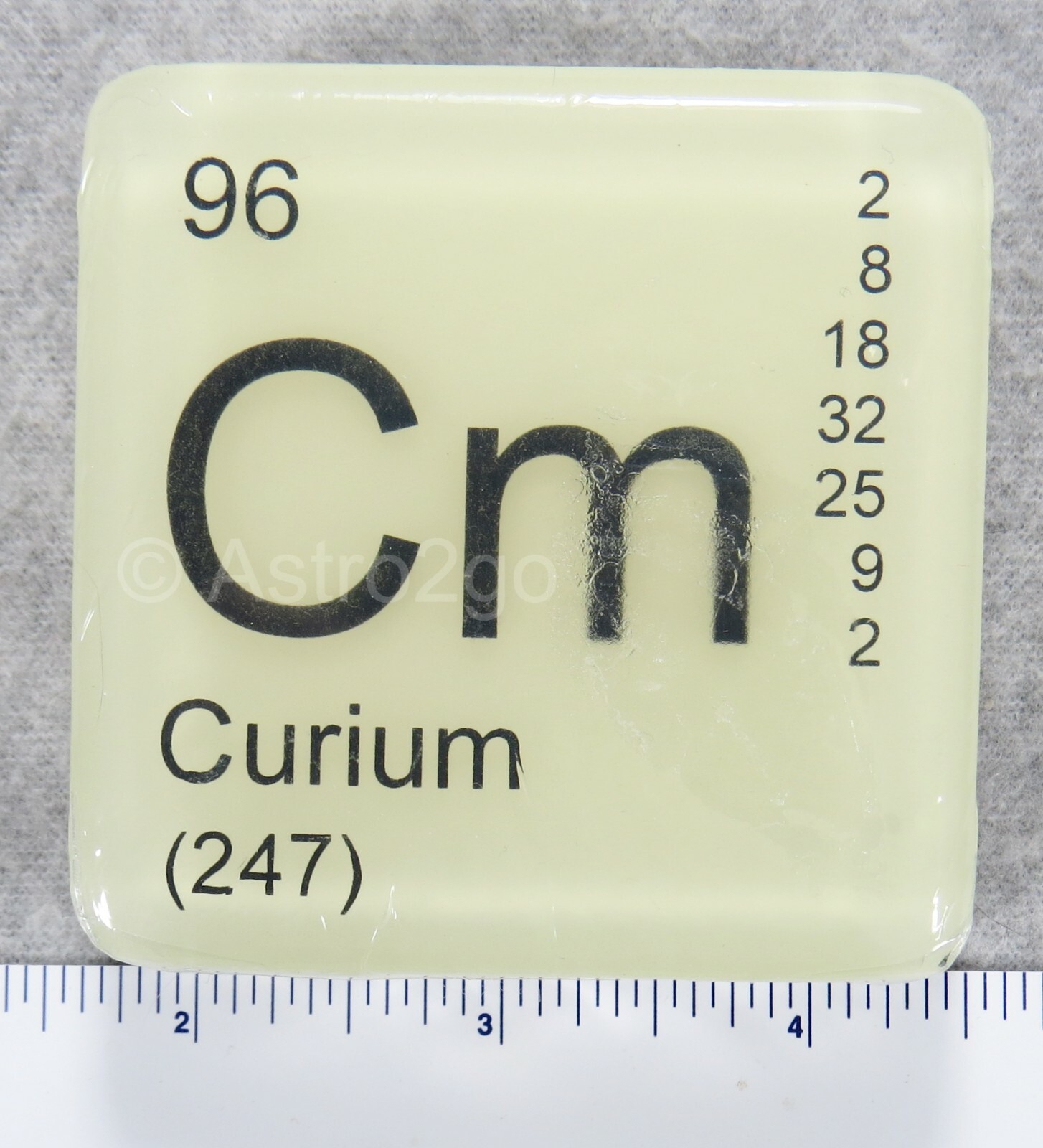 PERIODIC TABLE ELEMENT “Cm” CURIUM NOVELTY GLOW HAND SOAP-4 oz JUST BUBBLY NEW!