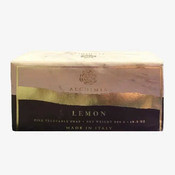 NEW Alchimia Lemon Fine Vegetable Soap 300g 10.5oz Made in Italy Large Bar Soap