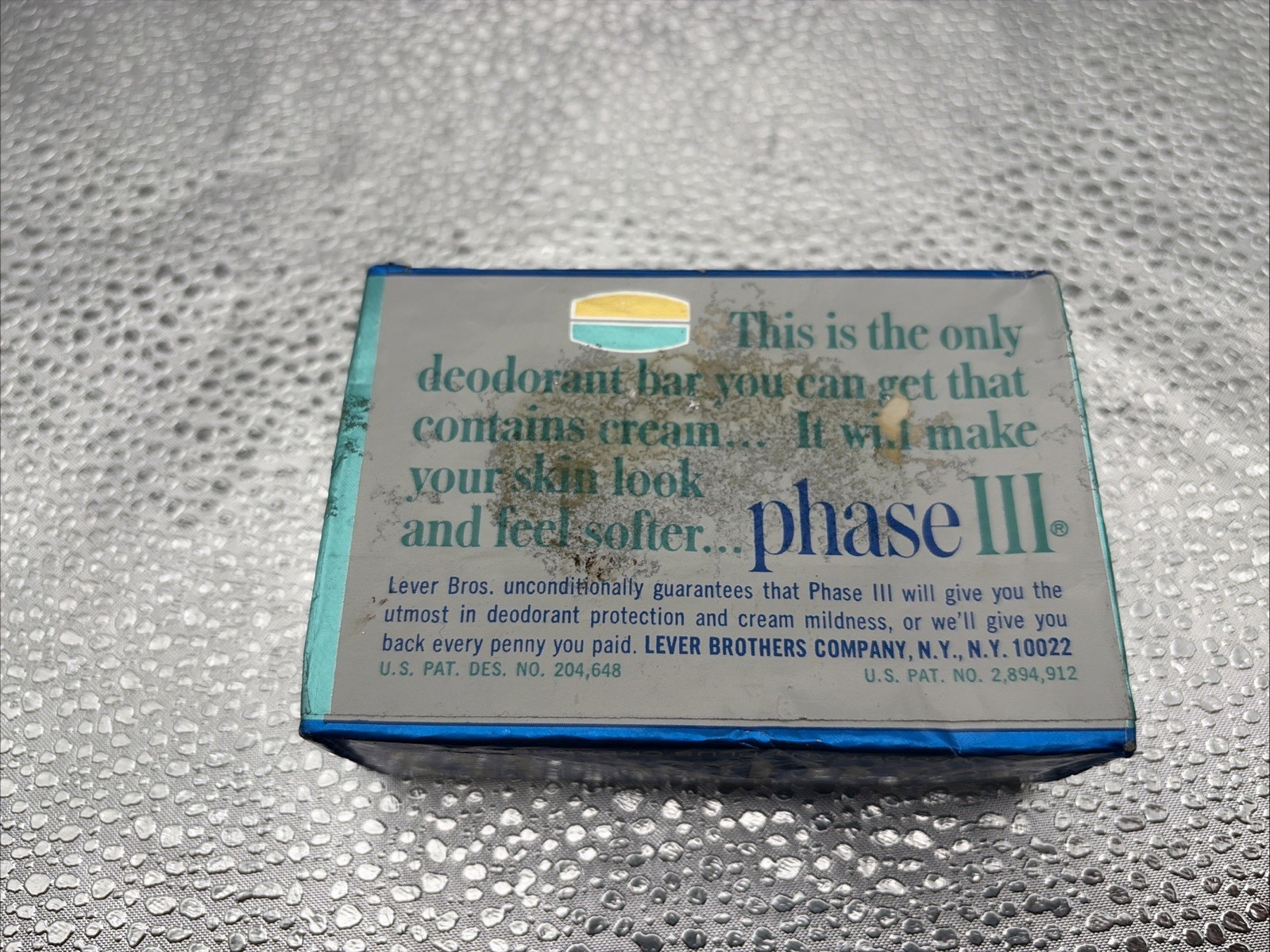 Aqua Phase III Soap Deodorant Plus Cream Lever Brothers 5 oz SEALED Vintage
