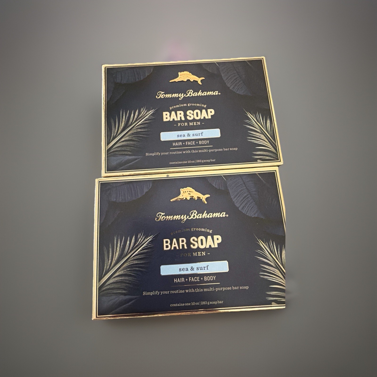 2pc Tommy Bahama Sea & Surf Face, Body & Hair Soap Bar for Men 10oz ea New