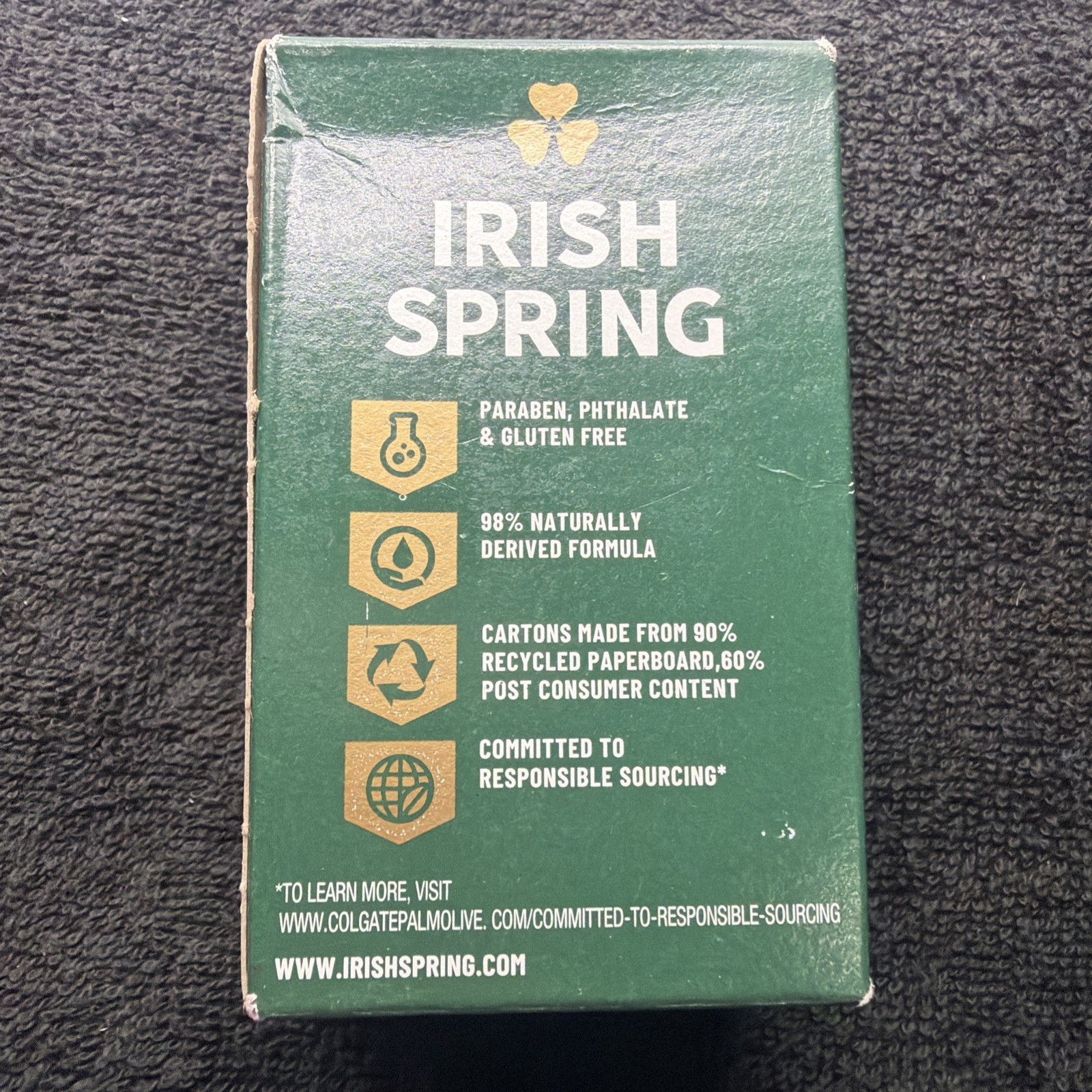 Irish Spring Deodorant Bar Soap Original Clean 4.5 oz