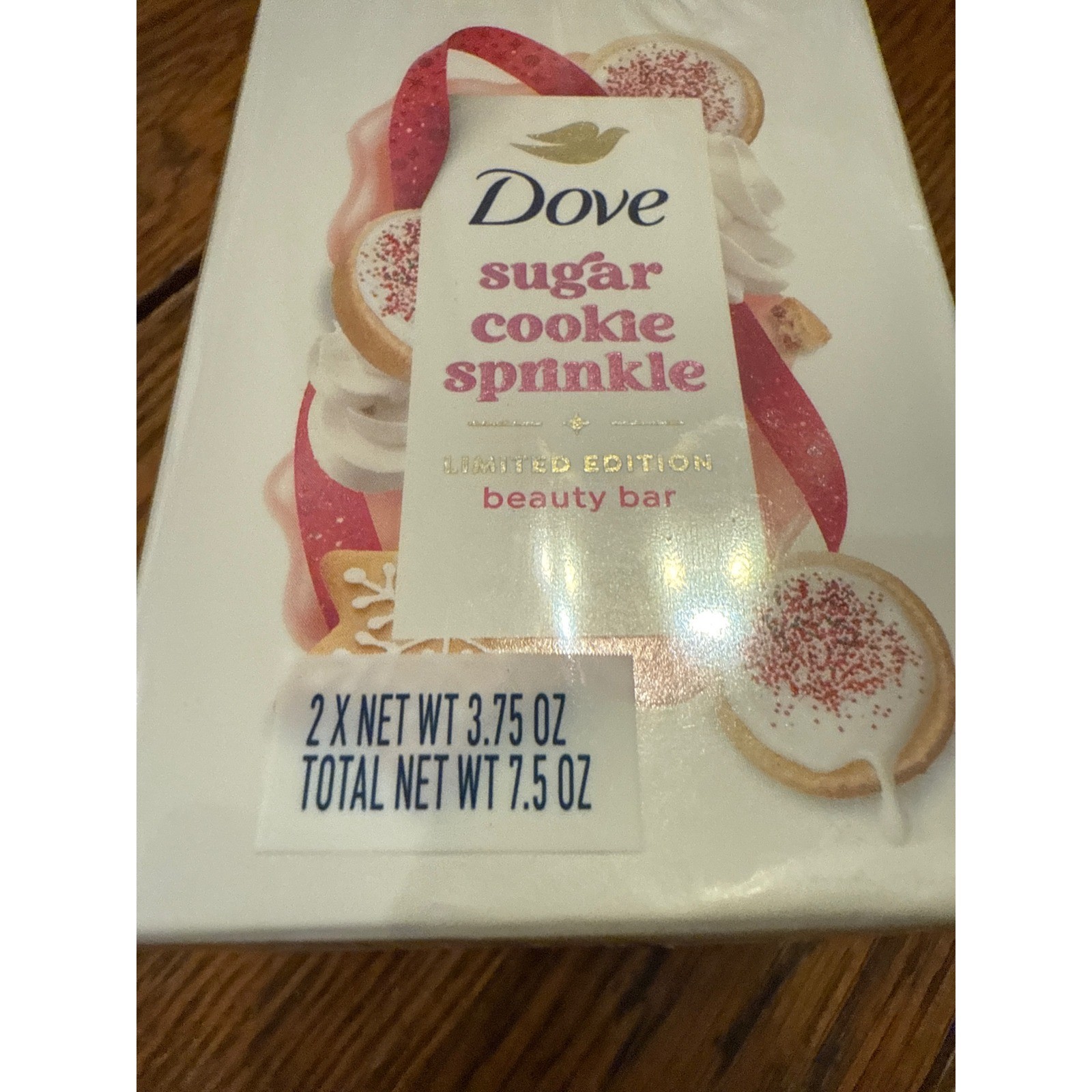 Dove Sugar Cookie Sprinkle Limited Edition Beauty Bar 2 Pack 3.75oz Each 7.5oz