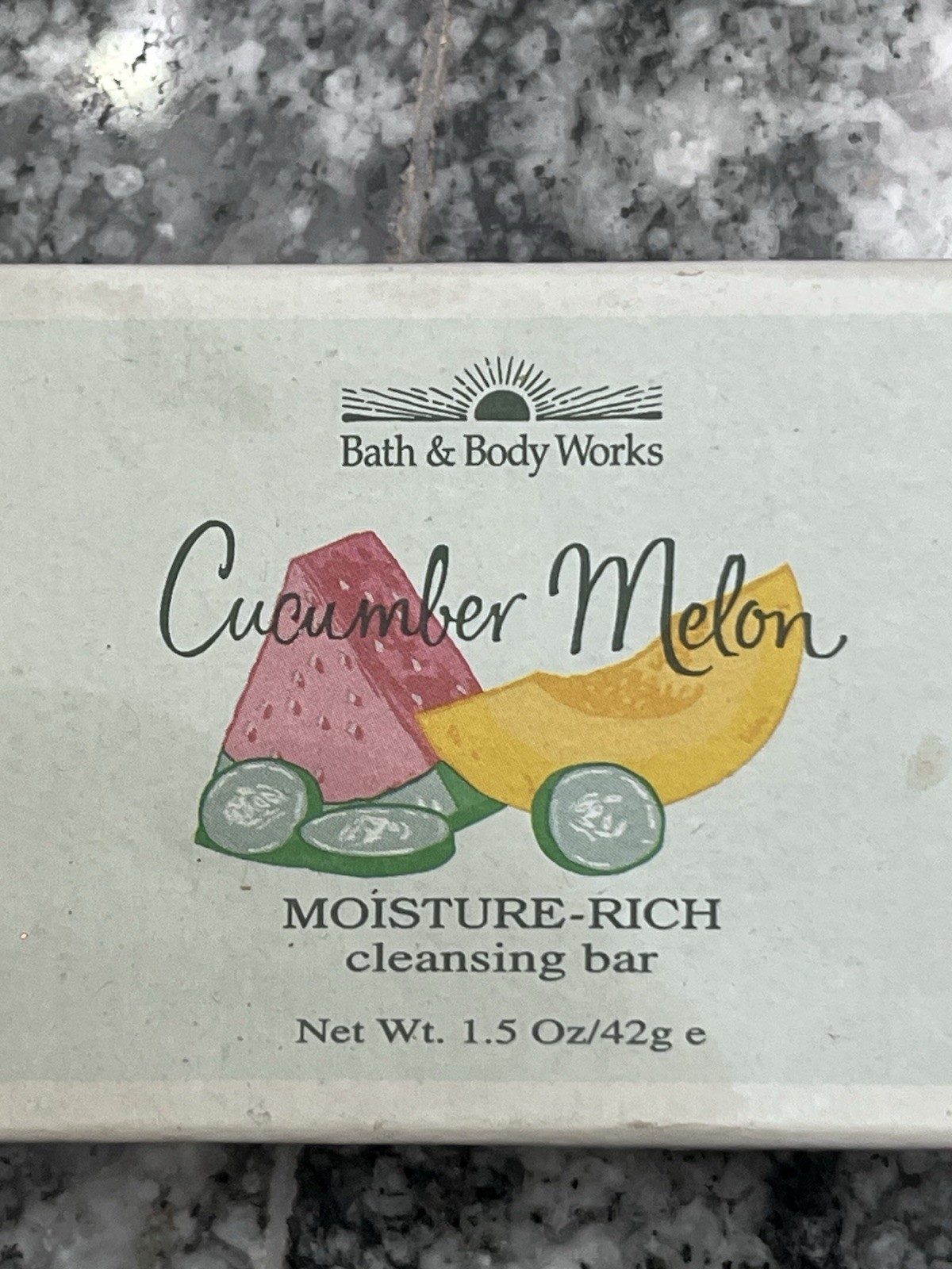 BATH & BODY WORKS LOT OF 2 CUCUMBER MELON Moisture Rich CLEANSING BARS NEW