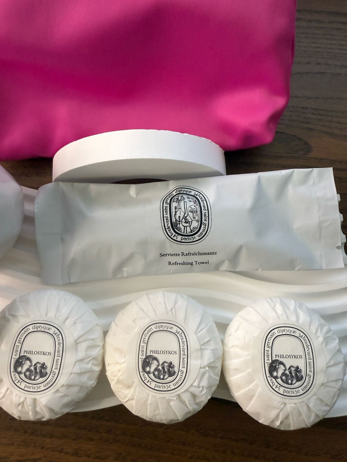 NEW Set of3 Diptyque Philosykos Round Soap Bar 45g/1.6oz each free Cartier gift