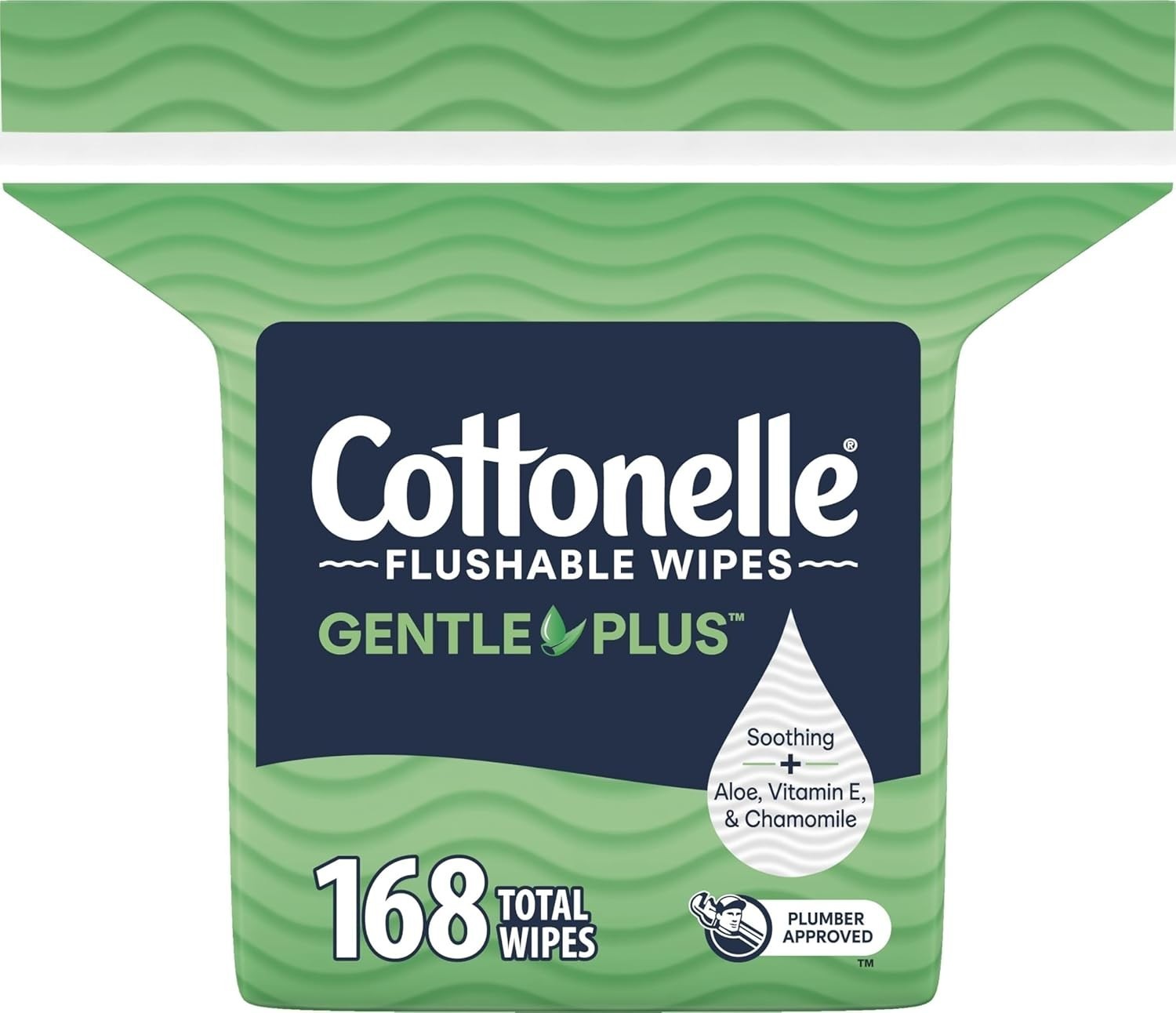 Cottonelle GentlePlus Flushable Wet Wipes Aloe Vitamin E Refill Pack 168 Wipes