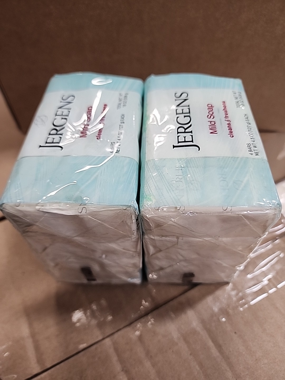 8x Lot Jergens Mild Soap 4.5 Oz Bars W/ Tallow & Tallowate (2x Pack of 4 Bars)