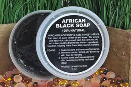 African Black Soap Natural 16 oz. in Plastic Container