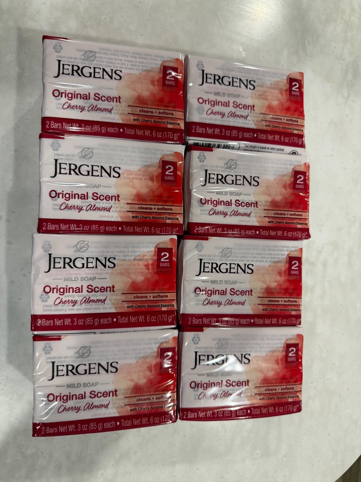 Jergens Original Scent Cherry Almond Soap Bars lot of 16 Bars 3 oz each