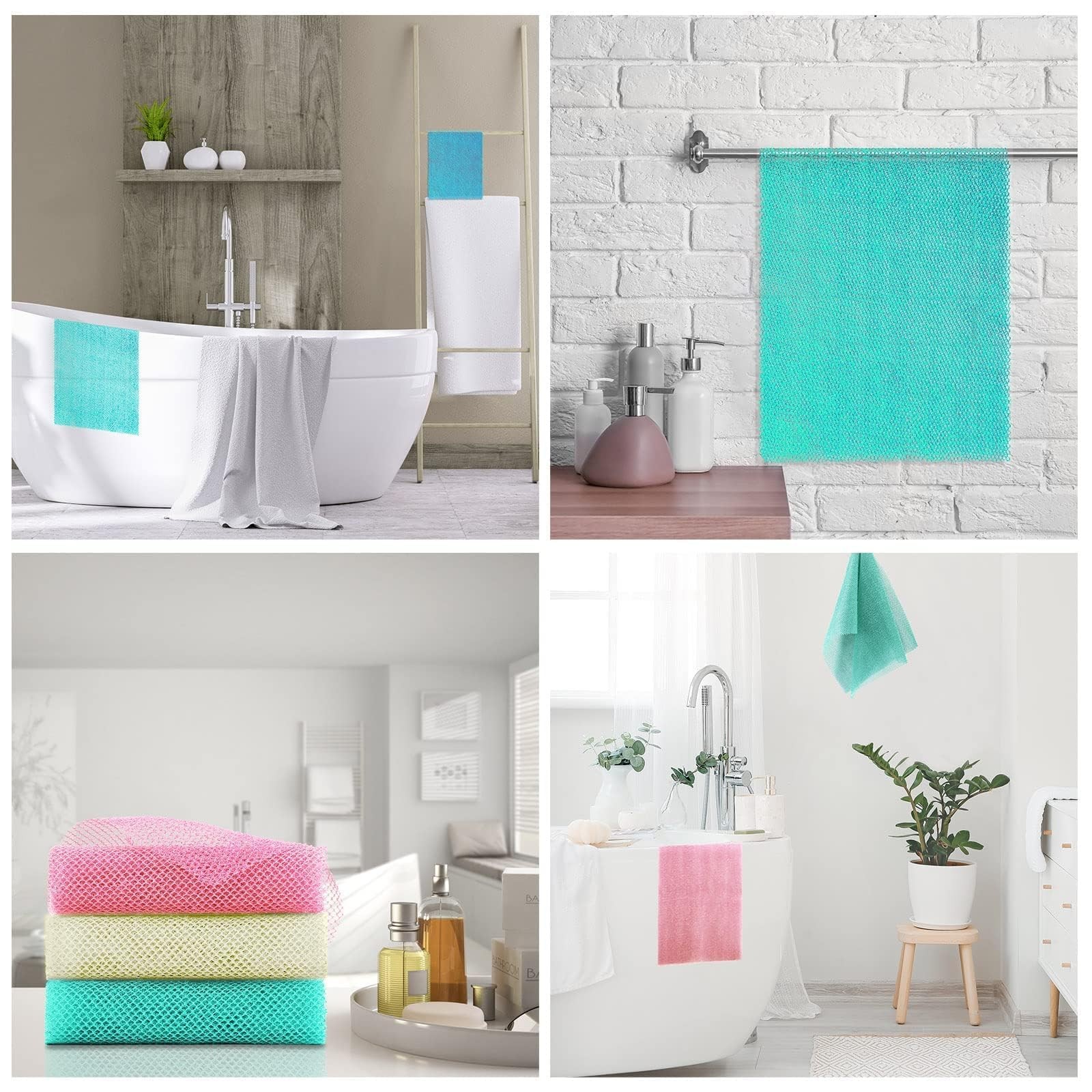 UJFQBH 3 Pieces African Net 1 Count (Pack of 3), Pink, Green, Off-white
