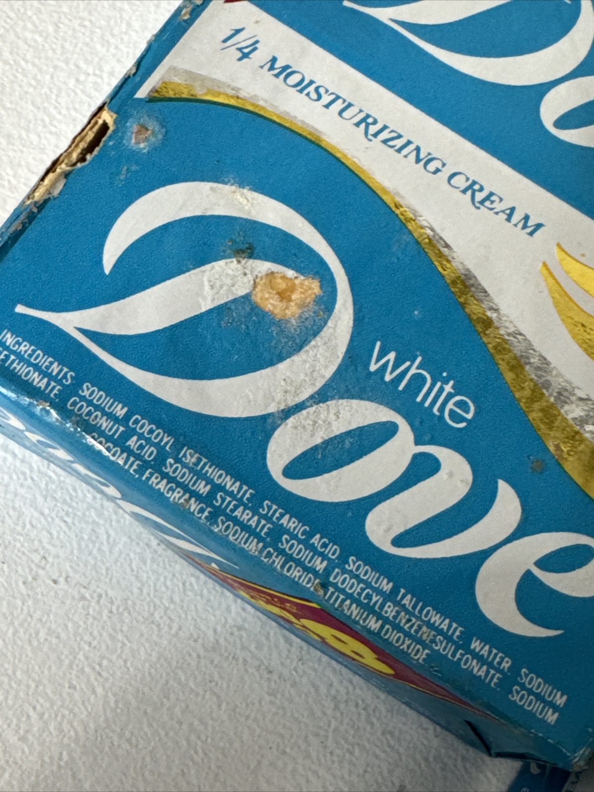 3 Vintage Dove Beauty Soap Bath Bars White 1/4 Moisturizing Cream 4.75 oz Prop