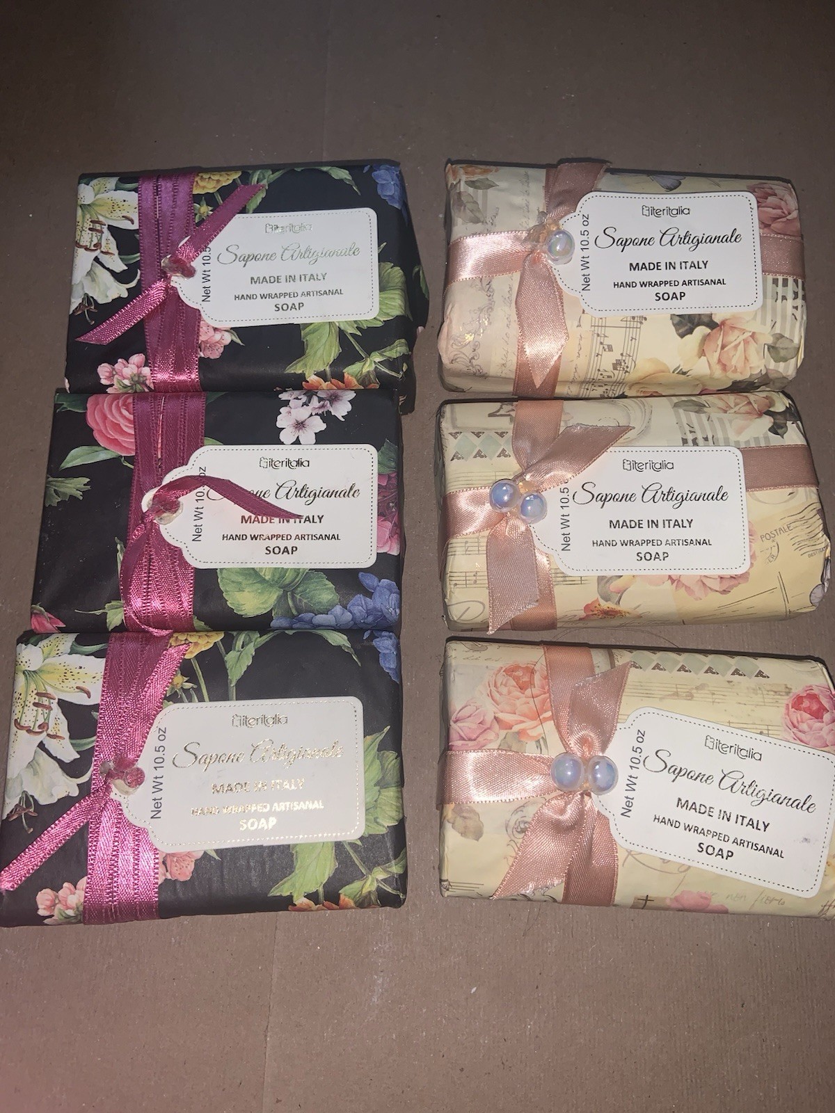 6x Sapone Original 3x Floral ,3x Rose Scented 10.5 Oz Soap Bars