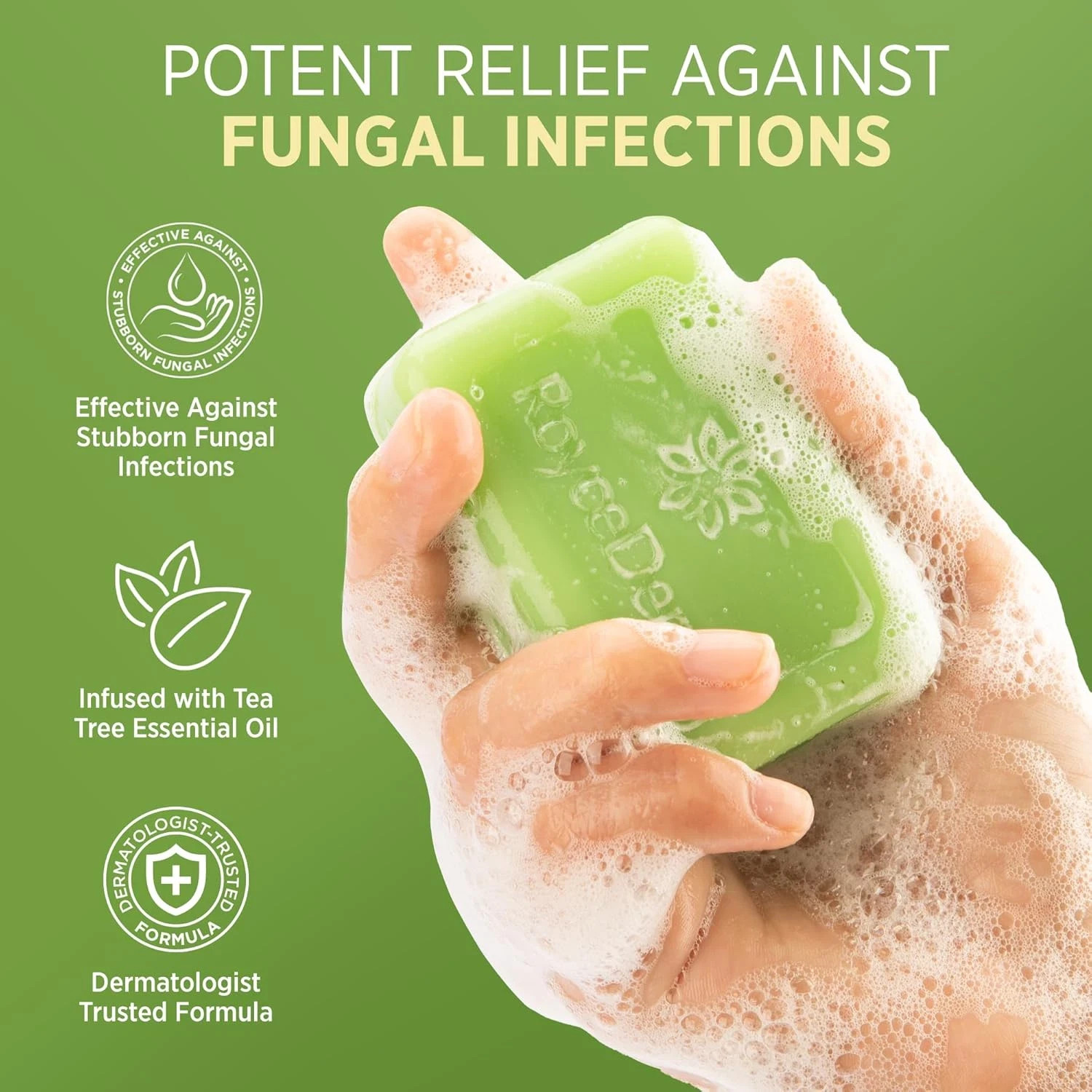Roycederm Antifungal Antibacterial Tea Tree Soap | Treatment Soap for Face &…