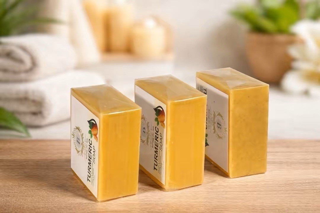 3 bars soap Turmeric Soap Anti-acne Clarifying Anti-stain Softening Face Body