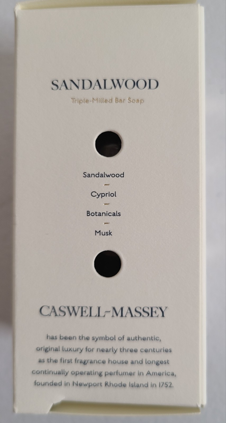 Caswell Massey Centuries Sandalwood Triple Milled Bar Soap 5.8oz Made In USA