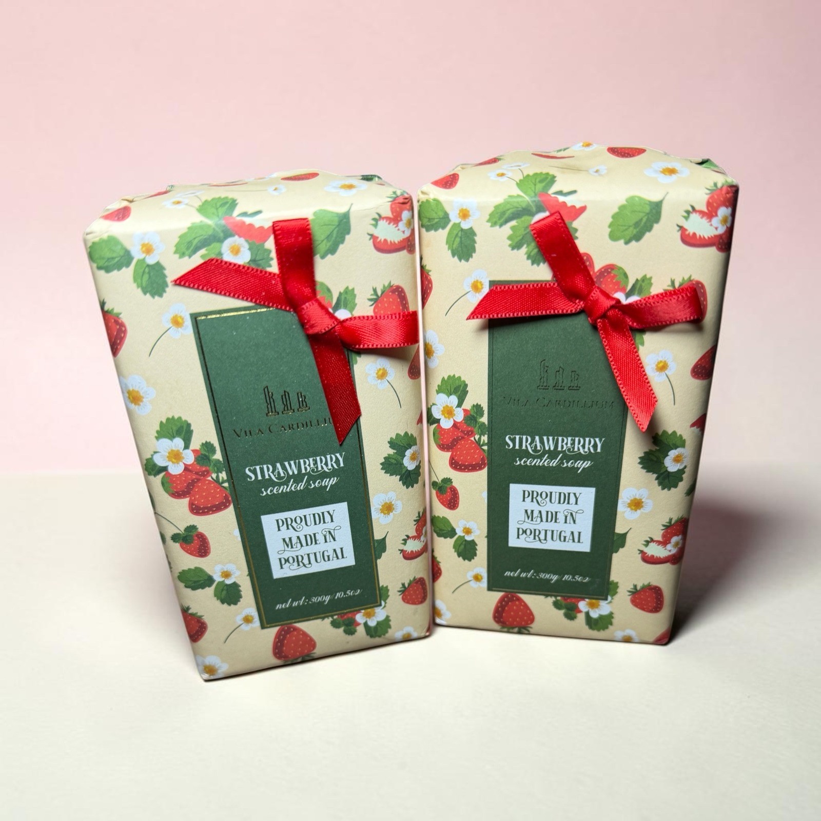 Vila Cardillium Strawberry Scented Soap Unisex 10.5oz 2 Pack Made in Portugal