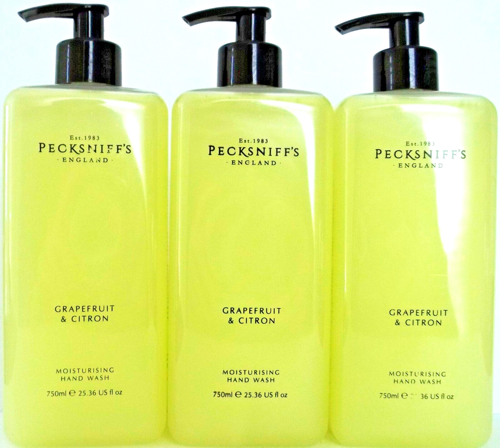PECKSNIFF’S England GRAPEFRUIT & CITRON Moisturising Hand Wash, 25.3 oz. NEW x 3