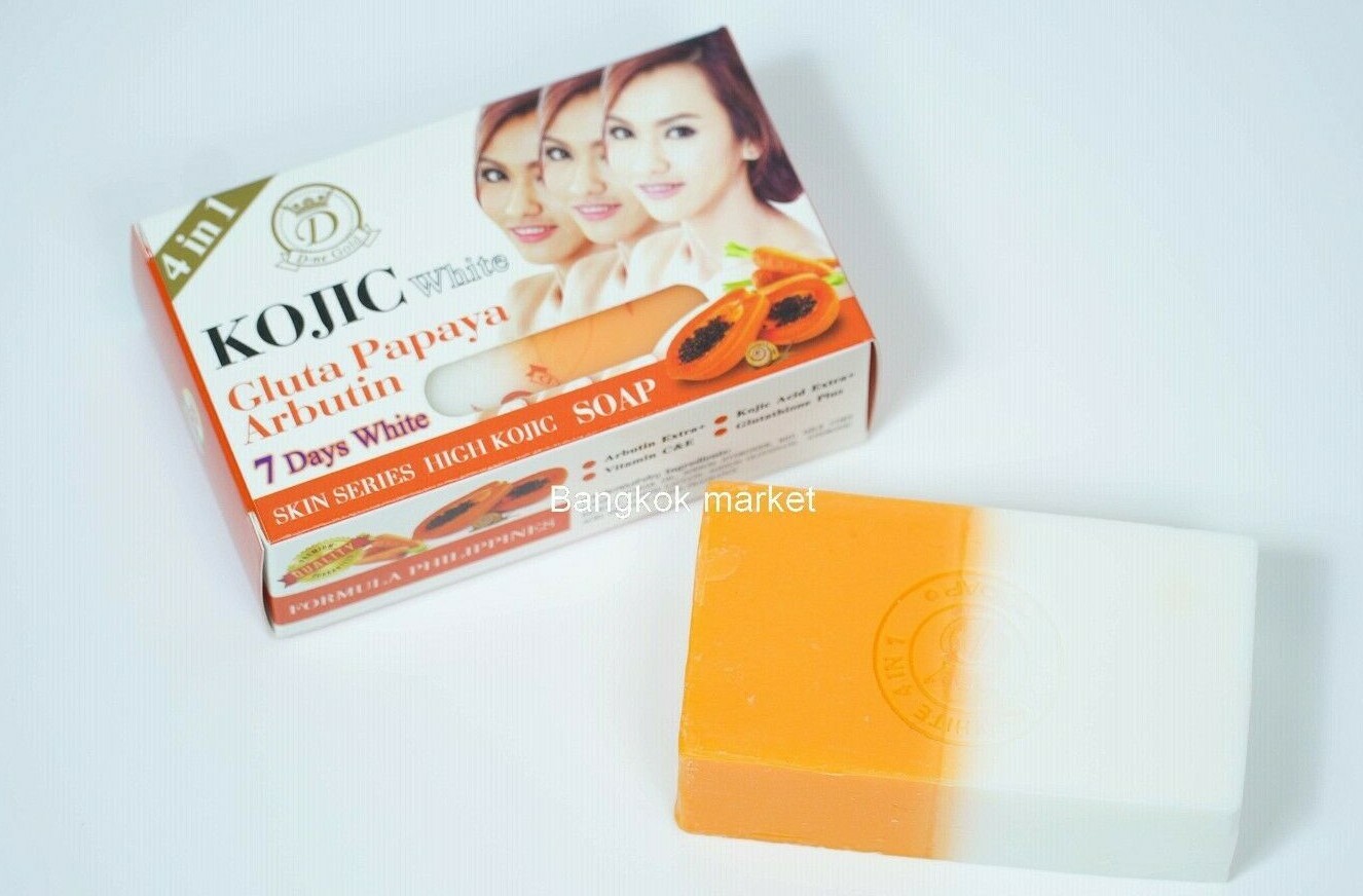 Original Kojic Gluta Papaya Arbutin 7 Days Soap Lightening X 6Pcs. EXP. Y2028