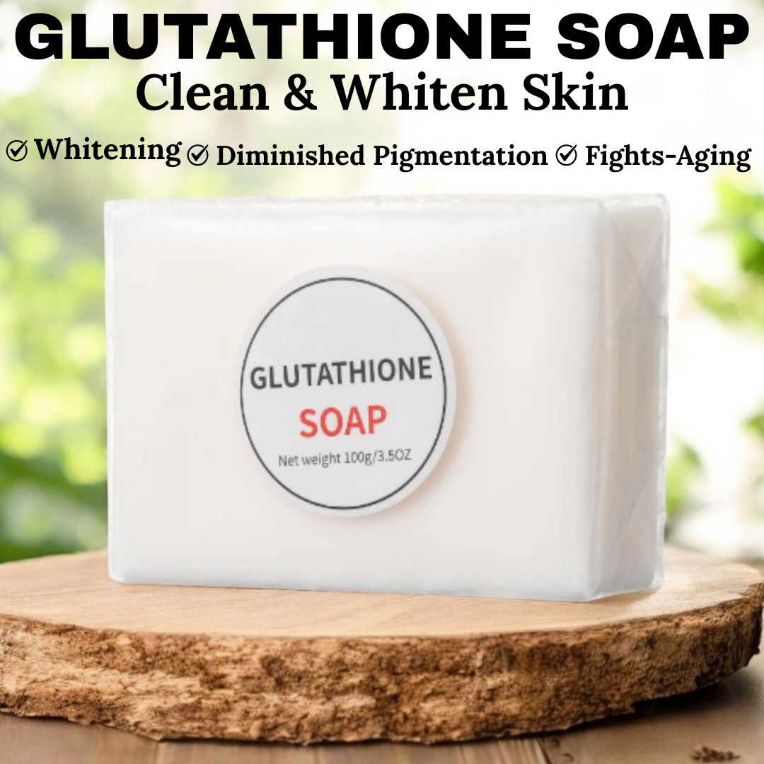 [ Pack of 5] Pure GLUTATHIONE SOAP Skin Whitening Bleaching Facial Soap Bar 100g