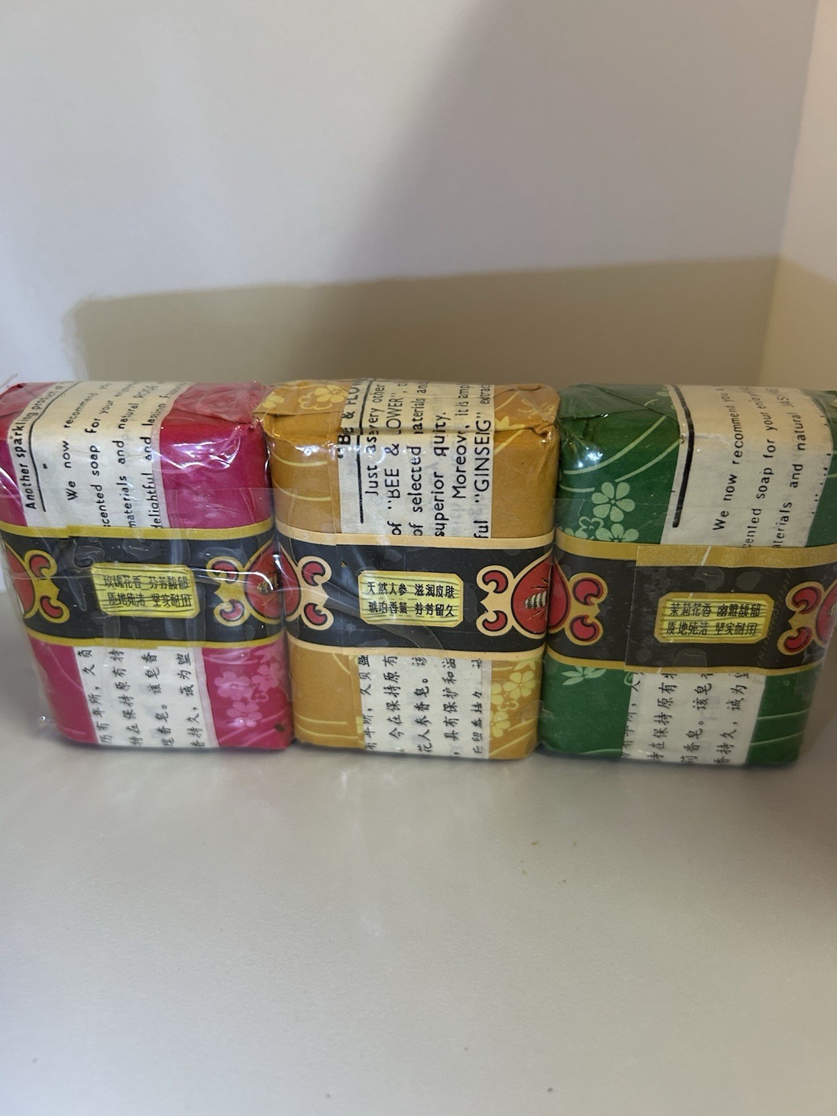 Bee & Flowerbrand Jasmine Ginseng and Rose Soap 2.85 Pack Of 3 Bars Sealed