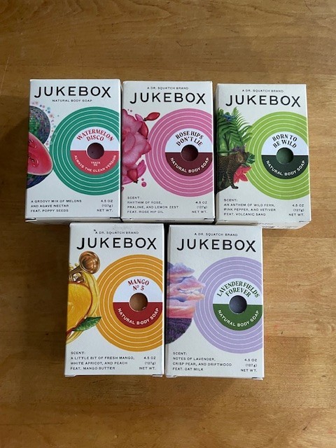 5 Dr. Squatch Jukebox Mixed Lot Natural Body Soap 4.5oz