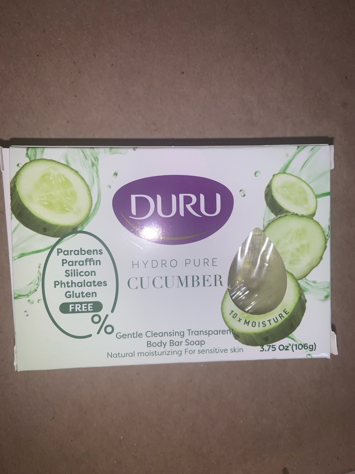 10X Lot Duru Hydro Pure Cucumber Soap Bar 3.75 Oz Parabens Gluten Free