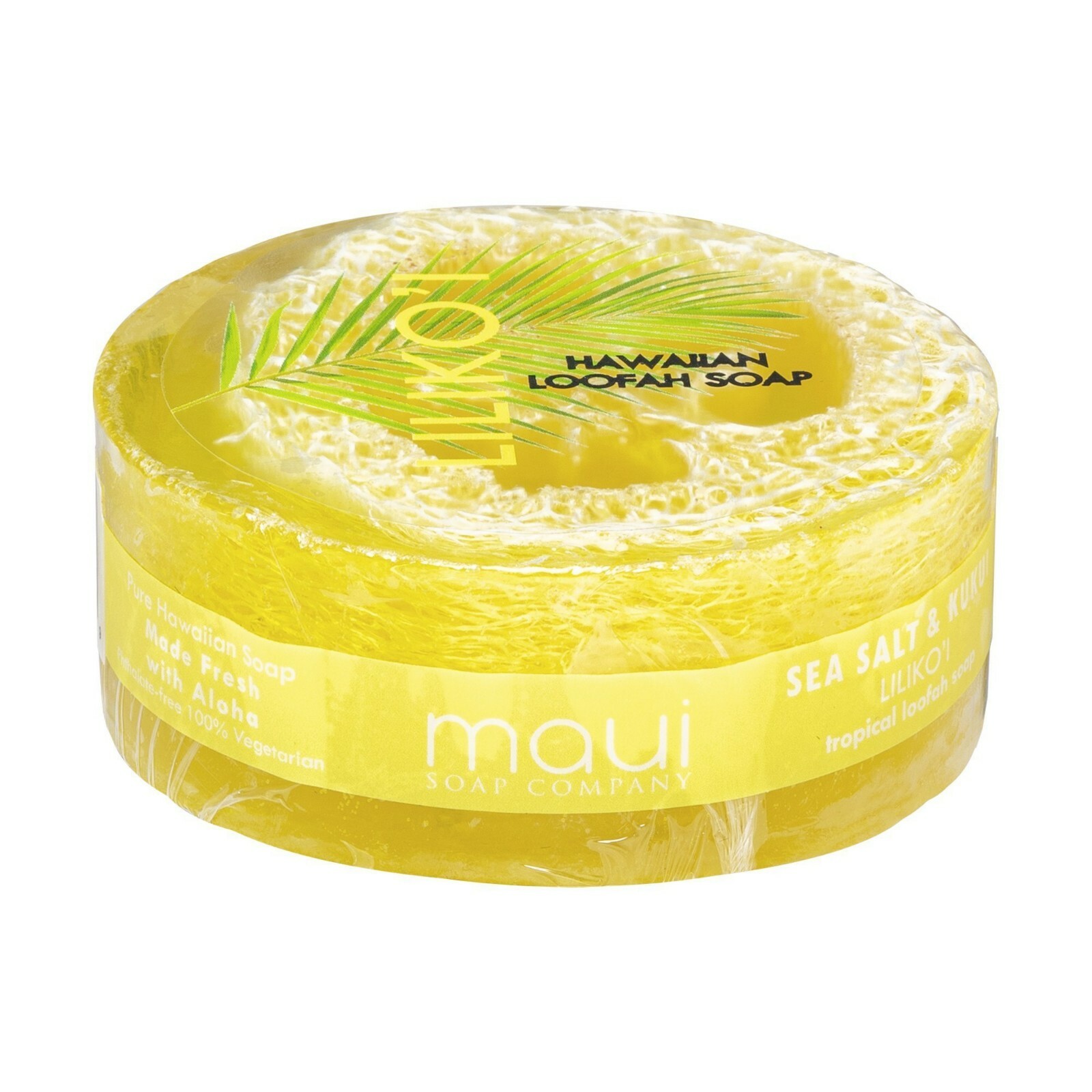 Maui Soap Co Loofah Soap – Lilikoi with Sea Salt & Kukui Oil
