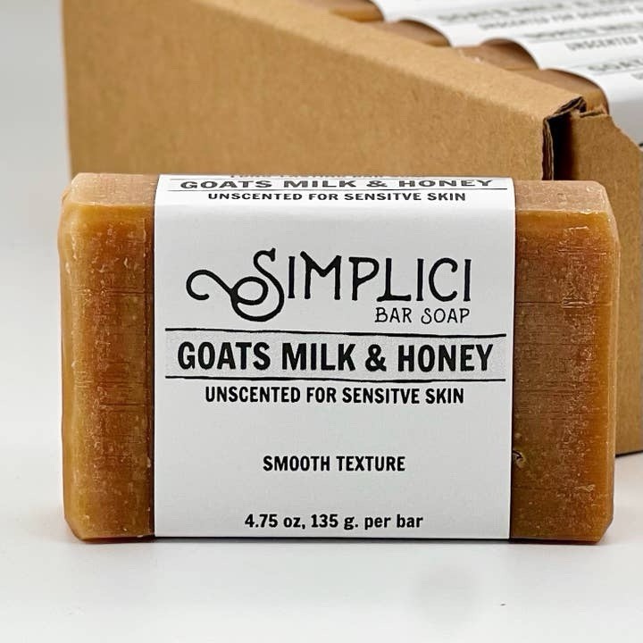 (3) Simplici Goat ‘s Milk with Honey, Cinnamon & Oats Bar Soap 4.75 oz X3