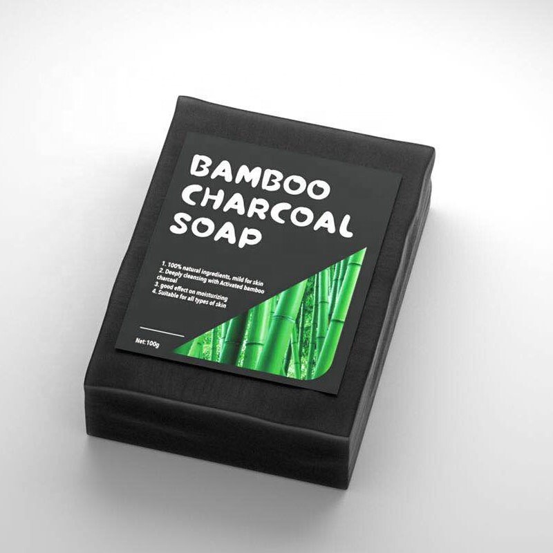 Bamboo Charcoal Soap Facial Cleanser Pimple Acne Remover Opens Pores 100g