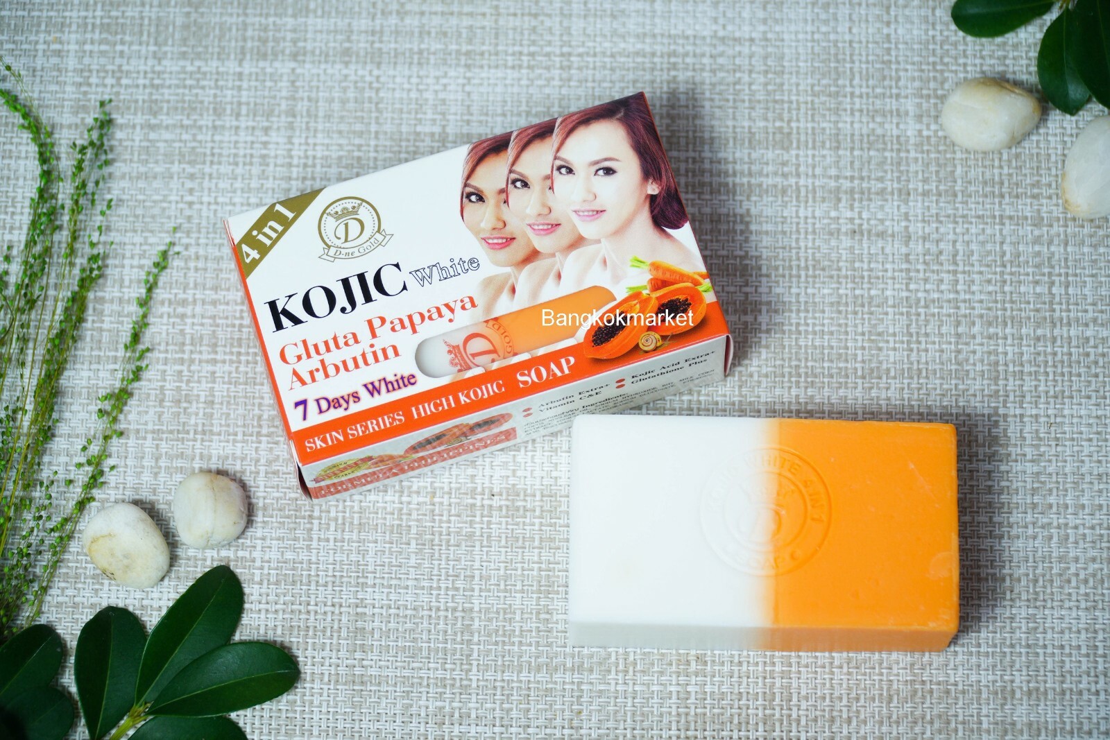 Original Kojic Gluta Papaya Arbutin 7 Days Soap Lightening X 6Pcs. EXP. Y2028