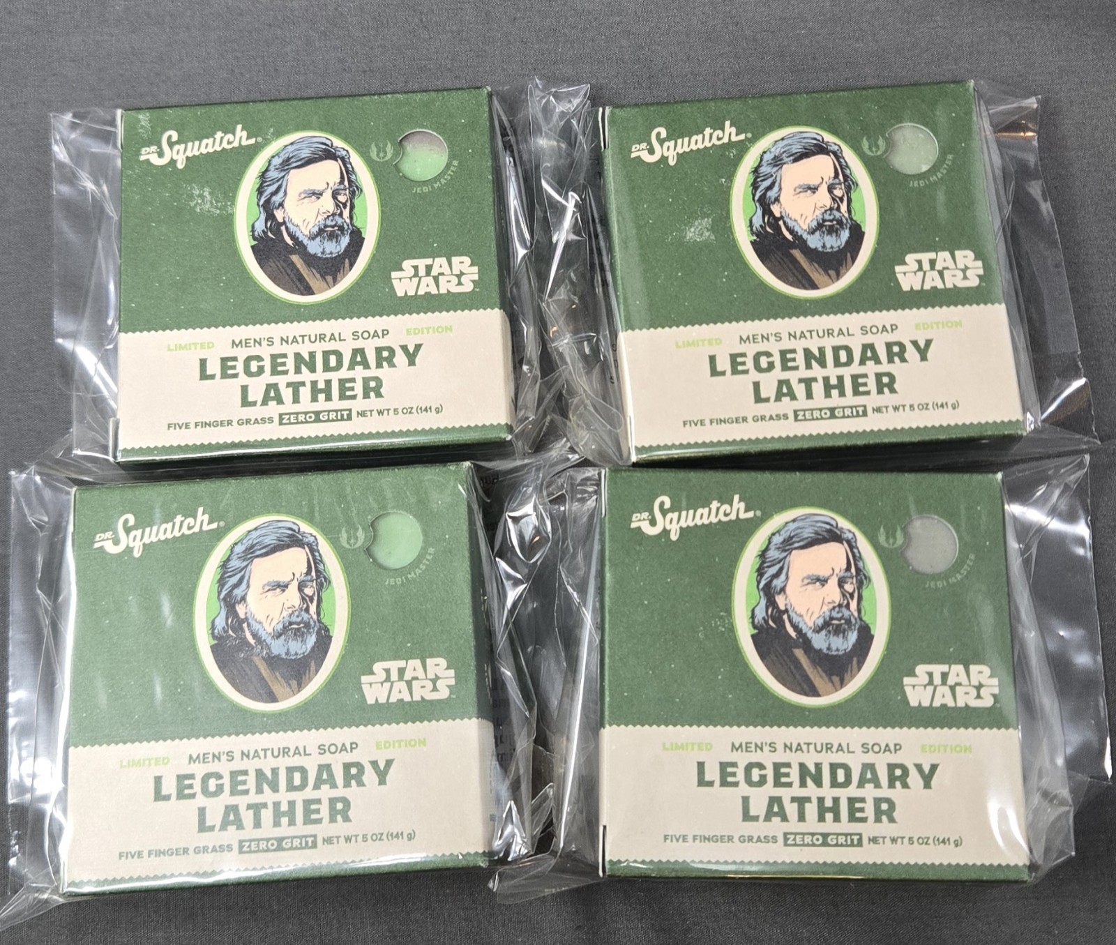 Dr. Squatch Star Wars Legendary Lather Soap Zero Grit Limited Edition (Lot Of 4)