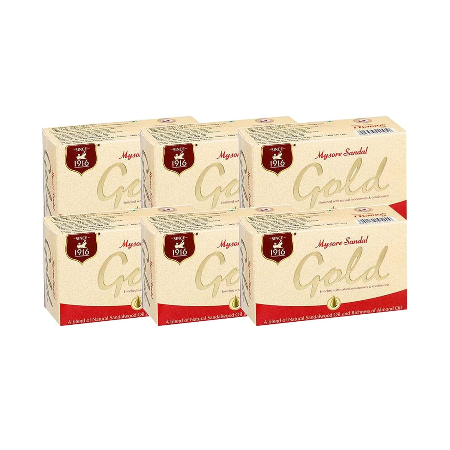 Gold Soap, 125 Grams per Unit (Pack of 6)