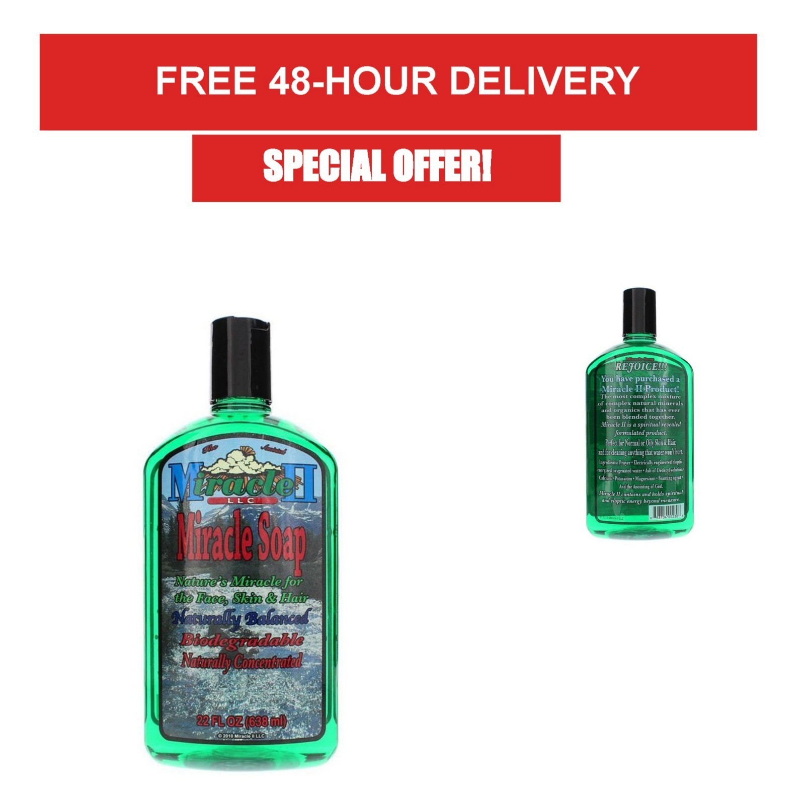 Miracle II Regular Soap 22 Oz Detoxifying Bar Soap
